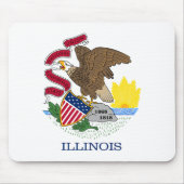 Staatsflagge Illinois Mousepad (Vorne)