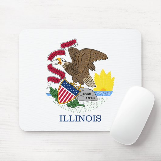 Staatsflagge Illinois Mousepad (Mit Mouse)