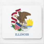Staatsflagge Illinois Mousepad (Vorne)