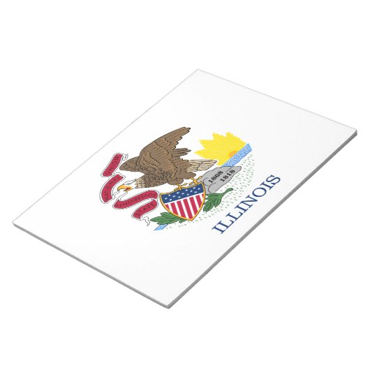 Staatsflagge Illinois Notizblock (angewinkelt)