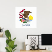 Staatsflagge Illinois Poster (Heimbüro)