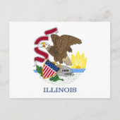 Staatsflagge Illinois Postkarte (Vorderseite)