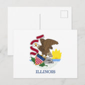 Staatsflagge Illinois Postkarte (Vorne/Hinten)
