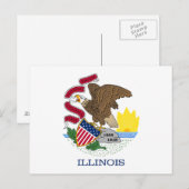 Staatsflagge Illinois Postkarte (Vorne/Hinten)