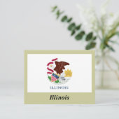 Staatsflagge Illinois Postkarte (Stehend Vorderseite)