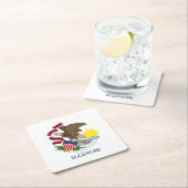 Staatsflagge Illinois Rechteckiger Pappuntersetzer (Vor Ort)