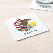 Staatsflagge Illinois Rechteckiger Pappuntersetzer (angewinkelt)