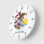 Staatsflagge Illinois Runde Wanduhr (Winkel)