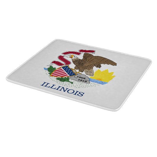 Staatsflagge Illinois Schneidebrett (Ecke)