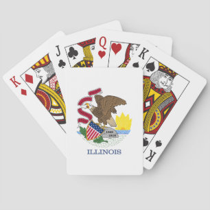 Staatsflagge Illinois Spielkarten