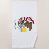 Staatsflagge Illinois Strandtuch (Vorderseite)