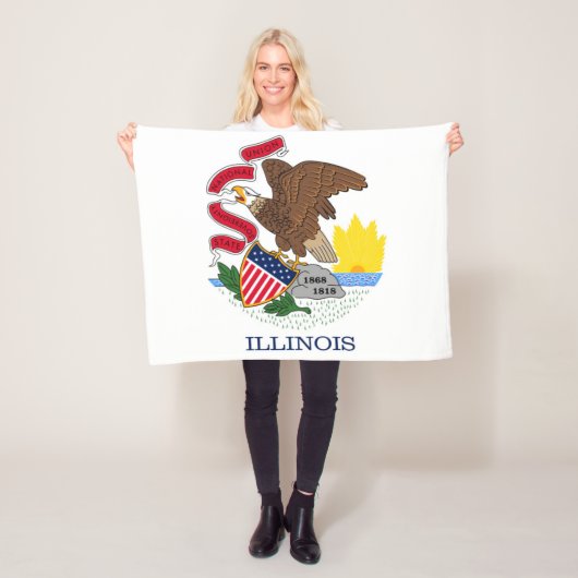 Staatsflagge Illinois, USA Fleecedecke (Beispiel)