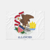 Staatsflagge Illinois, USA Fleecedecke (Vorderseite (Horizontal))