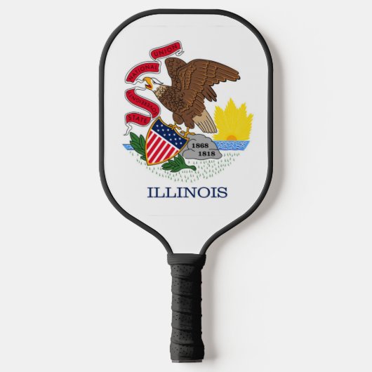 Staatsflagge Illinois, USA Pickleball Schläger (Vorderseite)
