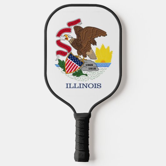 Staatsflagge Illinois, USA Pickleball Schläger (Rückseite)