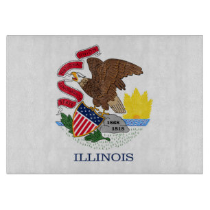Staatsflagge Illinois, USA Schneidebrett