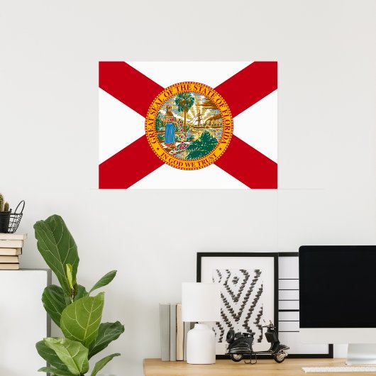 Staatsflagge in Florida Poster (Heimbüro)