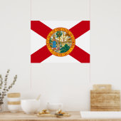Staatsflagge in Florida Poster (Küche)