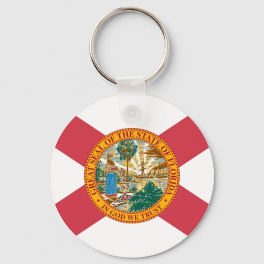 Staatsflagge in Florida Schlüsselanhänger (Vorderseite)
