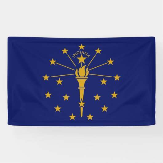 Staatsflagge in Indiana Banner (Horizontal)