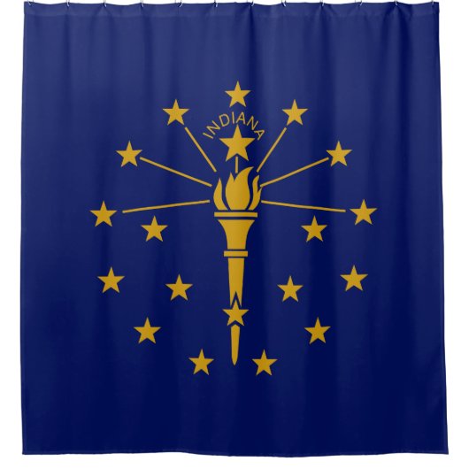 Staatsflagge in Indiana Duschvorhang (Vorderseite)
