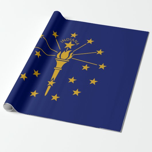 Staatsflagge in Indiana Geschenkpapier (Ungerollt)