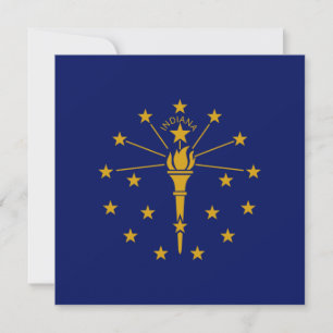 Staatsflagge in Indiana Karte