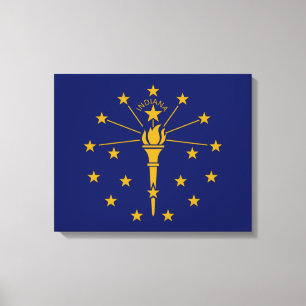 Staatsflagge in Indiana Leinwanddruck