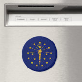 Staatsflagge in Indiana Magnet (In Situ (Geschirrspüler))