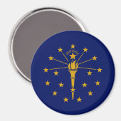 Staatsflagge in Indiana Magnet (Vorderseite/Rückseite)