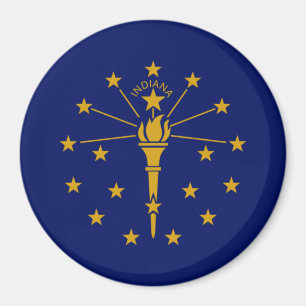 Staatsflagge in Indiana Magnet