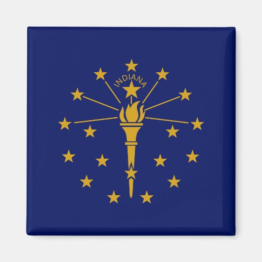 Staatsflagge in Indiana Magnet (Vorne)