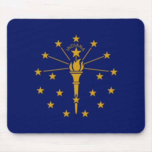 Staatsflagge in Indiana Mousepad (Vorne)