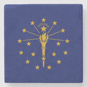 Staatsflagge in Indiana Steinuntersetzer