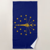 Staatsflagge in Indiana Strandtuch (Vorderseite)