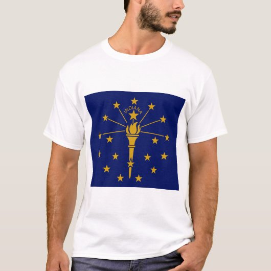 Staatsflagge in Indiana T-Shirt (Vorderseite)