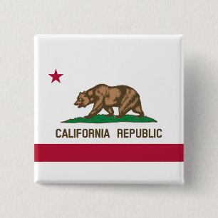 Staatsflagge in Kalifornien Button