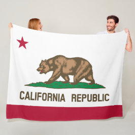 Staatsflagge in Kalifornien Fleecedecke