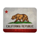 Staatsflagge in Kalifornien Magnet (Horizontal)