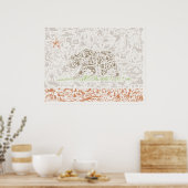 Staatsflagge in Kalifornien Poster (Küche)