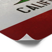 Staatsflagge in Kalifornien Poster (Ecke)