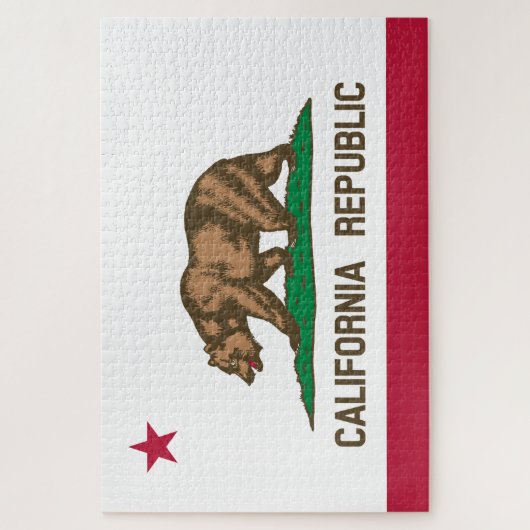Staatsflagge in Kalifornien Puzzle (Vertikal)