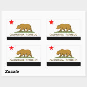 Staatsflagge in Kalifornien Rechteckiger Aufkleber (Blatt)