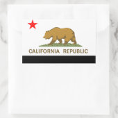 Staatsflagge in Kalifornien Rechteckiger Aufkleber (Tasche)