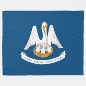 Staatsflagge in Louisiana Fleecedecke (Vorderseite (Horizontal))