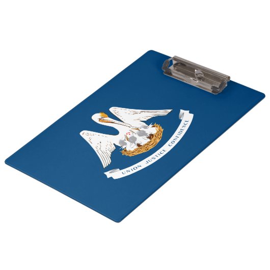 Staatsflagge in Louisiana Klemmbrett (Schrägansicht)