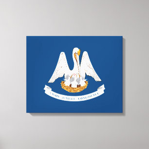 Staatsflagge in Louisiana Leinwanddruck