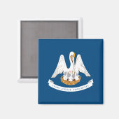 Staatsflagge in Louisiana Magnet (Vorderseite/Rückseite)