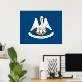 Staatsflagge in Louisiana Poster (Heimbüro)