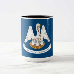 Staatsflagge in Louisiana Zweifarbige Tasse